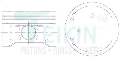 Поршни ремонт (+0.50мм) к-кт на мотор HONDA D16W7 TEIKIN 38207050