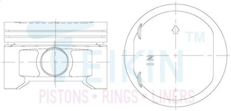 Поршни стандарт (к-кт на мотор) HONDA D16W7 TEIKIN 38207STD