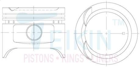 Поршни стандарт (STD) (к-кт на мотор) HONDA EV TEIKIN 38600STD