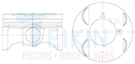 Поршни std (к-кт на мотор) r18a TEIKIN 38659STD