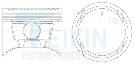 ПОРШНЯ В СБОРЕ 81/4CYL/1.2-1.5-2.8(B20A5) TEIKIN 38660STD