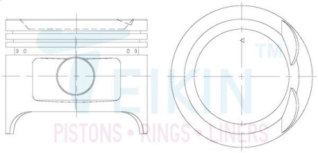 Поршни стандарт (STD) (к-кт на мотор) HONDA D15A3 EW4 TEIKIN 38663STD