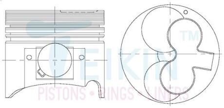 Поршни (комплект без колец) 4EE1-T STD ALF 79 (2*1.5*3) 27MM TEIKIN 39189ASTD