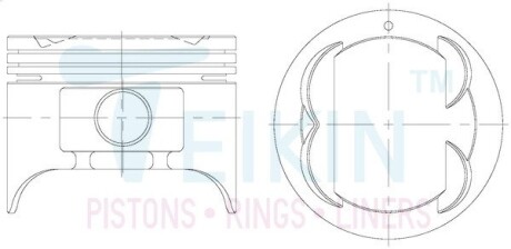 Поршни стандарт (STD) (к-кт на мотор) ISUZU 4XE1V TEIKIN 39210.STD