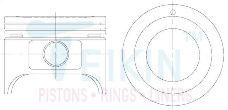 Поршни стандарт (STD) (к-кт на мотор) ISUZU 4XC1 TEIKIN 39603-STD