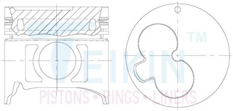 Поршни (комплект без колец) 4JG2T-II /0,5/ /95,4/2,5-2-4/34MM/ TEIKIN 39669AG050