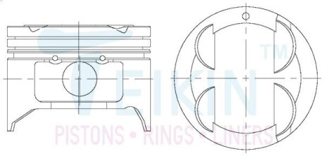 Поршни стандарт (STD) (к-кт на мотор) Mazda 1.8 (BP05) TEIKIN 42165050