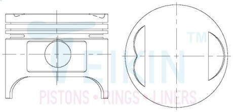 Поршни ремонт +1.00mm(к-кт на мотор) Mazda F8 TEIKIN 42168100