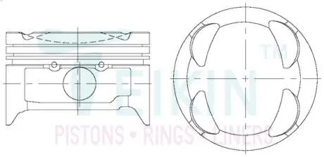 Поршни ремонт (+0.50мм) (к-кт на мотор) Mazda FP 1,8L TEIKIN 42202050
