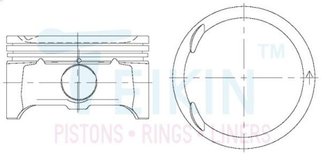 Поршни стандарт (STD) (к-кт на мотор) Mazda L3 TEIKIN 42205STD