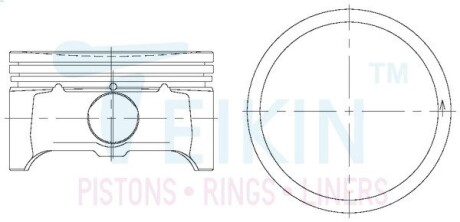 Поршни 87,5mm +0.50mm (к-кт на мотор) lf TEIKIN 42210STD