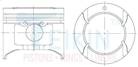 Поршни +0.50mm (к-кт на мотор) 1,3l demio/323 TEIKIN 42217050