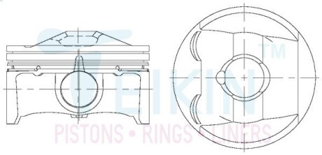 Поршни (комплект) TEIKIN 42220-STD