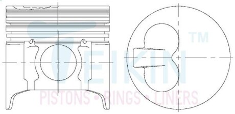 ПОРШНЯ В СБОРЕ ALFIN GALARY 86/4CYL/2-2-3(RF) TEIKIN 42610AGSTD