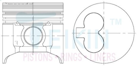 Поршни ремонт +0.50mm(к-кт на мотор) Mazda Alfi Galary R2 LATE TEIKIN 42611AG050