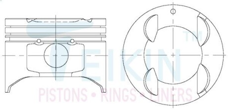 ПОРШНЯ В СБОРЕ 83/4CYL/1.5-1.5-3(BP) TEIKIN 42661-STD