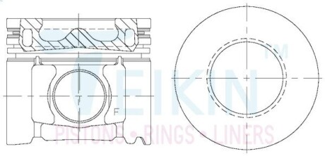 Поршни стандарт (STD) (к-кт на мотор) Mazda RF7 16V TEIKIN 42675AGSTD