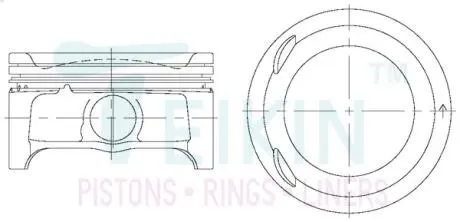 Поршни +0.50mm (к-кт на мотор) Mazda L5-VE 2.5L TEIKIN 42680050