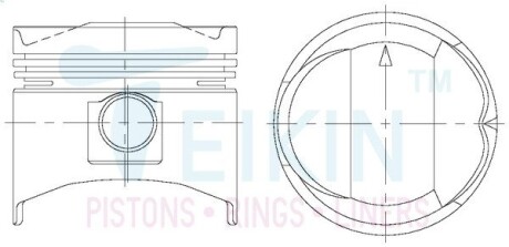 Поршни (комплект без колец) 4G62 1.0 80.6 (2*2*4) 21MM TEIKIN 43154100