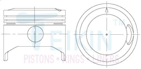 Поршни стандарт (STD) (к-кт на мотор) Mitsubishi 2G23 TEIKIN 43176STD