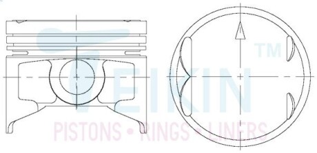 Поршни ремонт (+0.50мм) (к-кт на мотор) Mitsubishi 4G17 TEIKIN 43216050