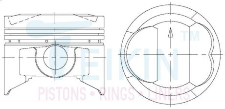 Поршни (комплект без колец) 4G63 STD 85/1.2-1.5-3/ TEIKIN 43222STD