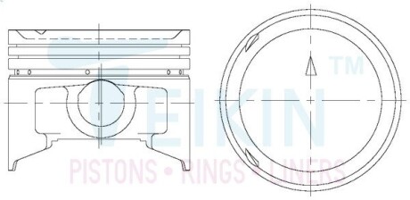 Поршни ремонт +0.25мм (к-кт на мотор) Mitsubishi 4G64S TEIKIN 43225025