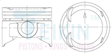 Поршни стандарт (STD) (к-кт на мотор) Mitsubishi 4G63DK TEIKIN 43226STD