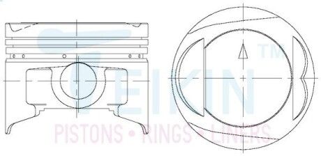Поршни ремонт +1.00mm(к-кт на мотор) Mitsubishi 4G64 TEIKIN 43228100
