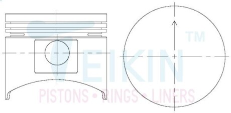 Поршни (комплект без колец) 4G54 STD 91.1 (1.5*1.5*4) 22MM TEIKIN 43233STD