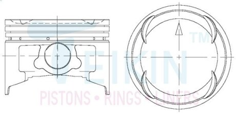 Поршни (комплект) TEIKIN 43235.050