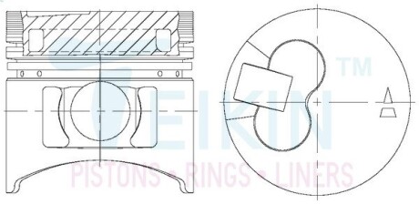 Поршни +0.50mm (к-кт на мотор) 4d56t/d4bh TEIKIN 43242AG050