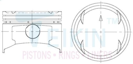 Поршни стандарт (STD) (к-кт на мотор) Mitsubishi 6G74 TEIKIN 43247STD