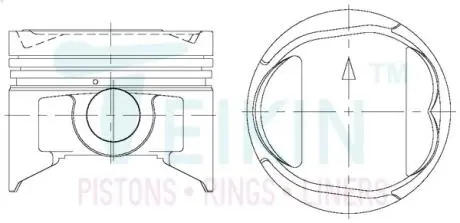 Поршни ремонт +1.00мм (к-кт на мотор) Mitsubishi 4G63K TEIKIN 43261100