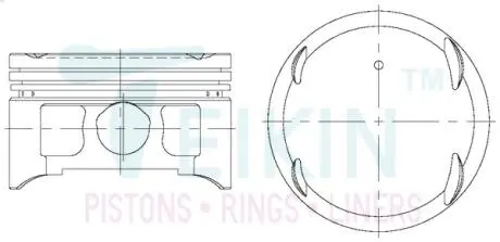 Комплект поршней +0.25mm Lancer 9 (1.6) TEIKIN 43281025