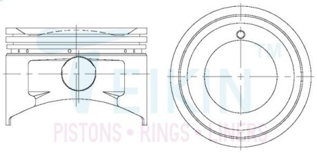 Поршни ремонт (+0.50мм) (к-кт на мотор) Mitsubishi 6G74-III TEIKIN 43284050 (фото 1)
