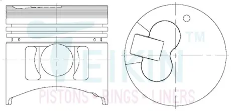 Поршни ремонт +0.25mm(к-кт на мотор) Mitsubishi 4D56-II TEIKIN 43285025