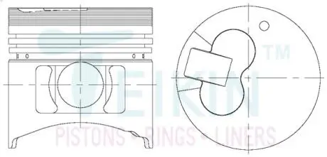 Поршни ремонт +0.50mm(к-кт на мотор) Mitsubishi 4D56-II TEIKIN 43285050