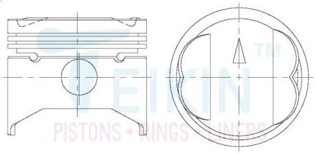 Поршни ремонт (+0.50мм) (к-кт на мотор) Mitsubishi 4G11 TEIKIN 43616050