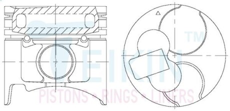 ПОРШНЯ В СБОРЕ ALFIN GALARY 95/4CYL/2.3-2-3(4M40-T-II) TEIKIN 43670AGSTD