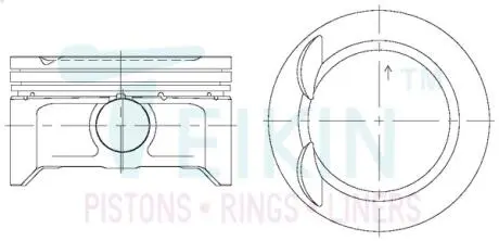 Поршни ремонтные +0.25mm (к-кт на мотор) 4B12 Mitsubishi 2,4L Outlander, Lancer TEIKIN 43694025