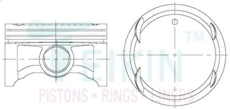Поршни +0,50mm (к-кт на мотор) lancer 1.5 (4a91) TEIKIN 43696050