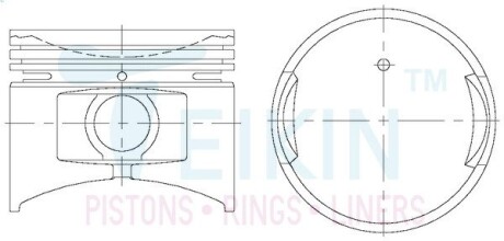 Поршни (комплект) TEIKIN 44125.050