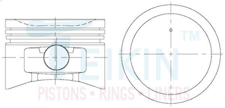 Поршни ремонт (+0.50мм) (к-кт на мотор) Nissan GA16 TEIKIN 44258050