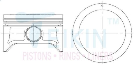 Поршни стандарт (STD) (к-кт на мотор) Nissan VQ30DE TEIKIN 44273STD