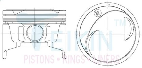 Поршни стандарт (STD) (к-кт на мотор) Nissan VG30E TEIKIN 44275-STD