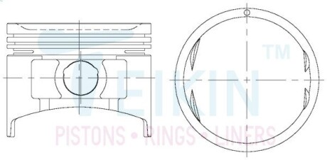 Поршни (комплект без колец) Z24 STD 89 (1.5*1.5*4) 21MM TEIKIN 44316-STD