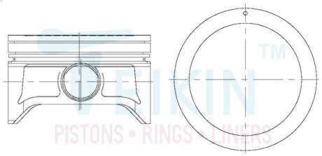 Поршни стандарт (STD) (к-кт на мотор) Nissan VQ30DE-II TEIKIN 44325STD
