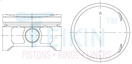 Поршни +0.25mm (комплект на мотор) QR25DE Nissan X-Trail, Teana TEIKIN 44328025