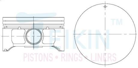 Поршни ремонт (+1.00мм) (к-кт на мотор) Nissan VQ35DE TEIKIN 44332100